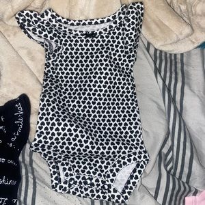 10 for $10 - Carter’s Black & White Heartprint Onesie